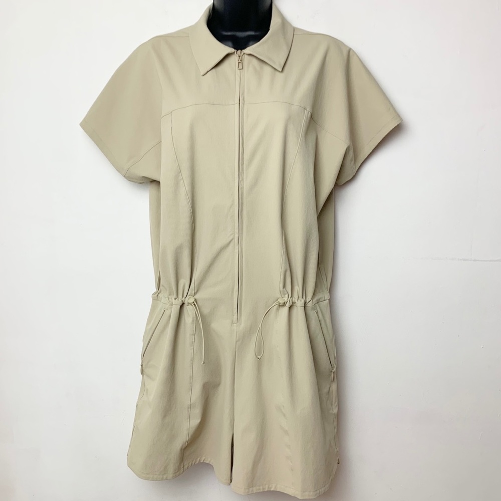 lululemon athletica Beige Short-Sleeve Utility Romper - Picture 2 of 10